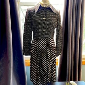 Vintage spring polka dot coat